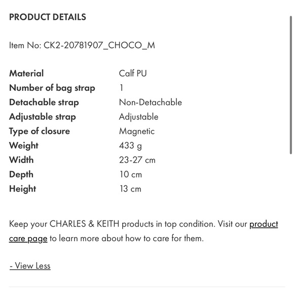 Charles & Keith Nasrin Geometric Shoulder Bag - Chocolate - Picture 2 of 7